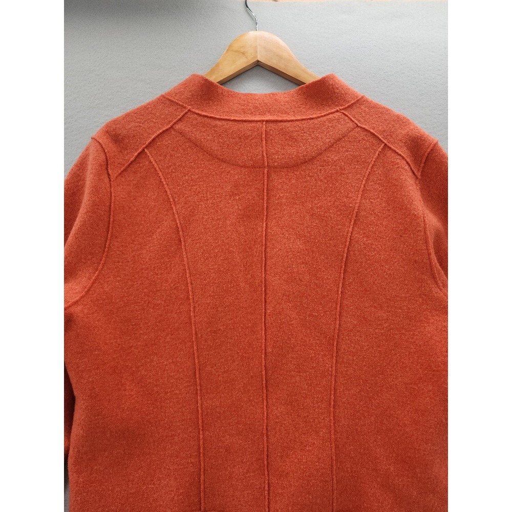 OSKA Boiled Wool Jacket 3 Orange Rust Virgin Wool Moessmer Lagenlook Blazer Coat - Picture 14 of 16